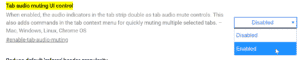 Mute tabs in Chrome.
