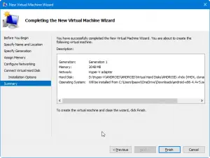 Android in Hyper-v