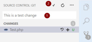 Commit changes Visual Studio Code