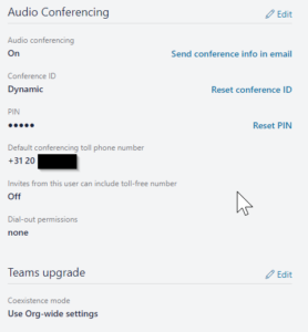Skype for business conference meeting foreign number