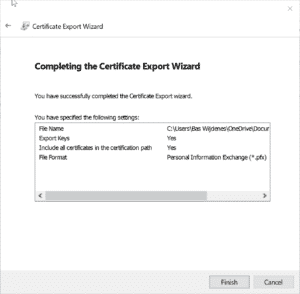 Back up your file encryption certificate and key.