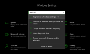 How to disable Windows 10 feedback notification.
