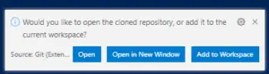 Open a Repository in Visual Studio Code.