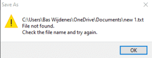 FIX: File not found. Check the file name and try again.