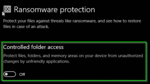 Let's fix 'Unauthorized changes blocked - File not found' by disabling Protected folders.