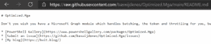 Conversion of Markdown to HTML failed with 'The Documentation URL must be a raw Markdown file hosted on GitHub. Parameter name: readMeMdUrl'.