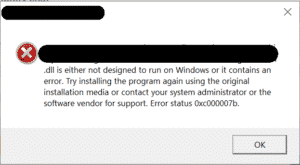 FIX: igd9dxva64.dll is either not designed to run on Windows or it contains an error: 0x000007b.