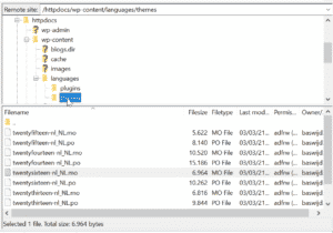 How to uninstall a language in WordPress