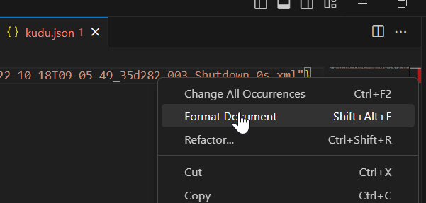 How to read Kudu logs deploying Azure Web Services via pipeline