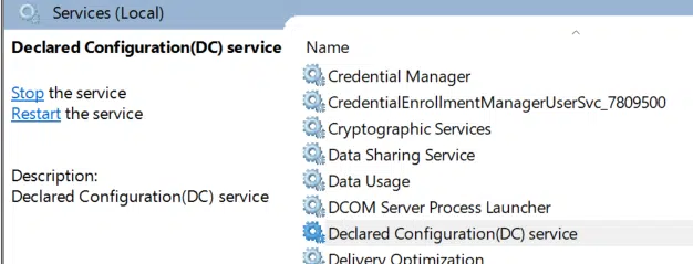 FIX: The system cannot find the file specified dcsvc Services.msc