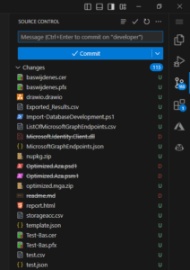 FIX: VSC source control show unknown files to commit to branch