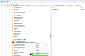 Let's export the registry key before deleting it as backup!