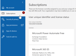 How to view your user Office 365 unique identifier and license status